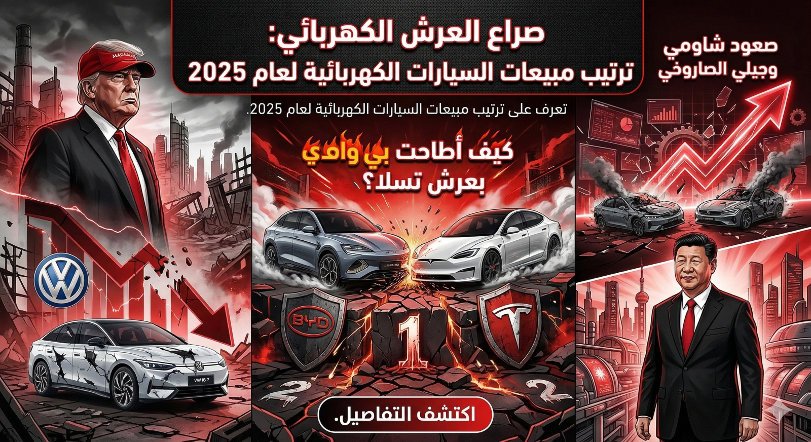 ⚡ زلزال المبيعات في 2025 : BYD تخطف التاج من تسلا في عام كسر الأرقام القياسية !